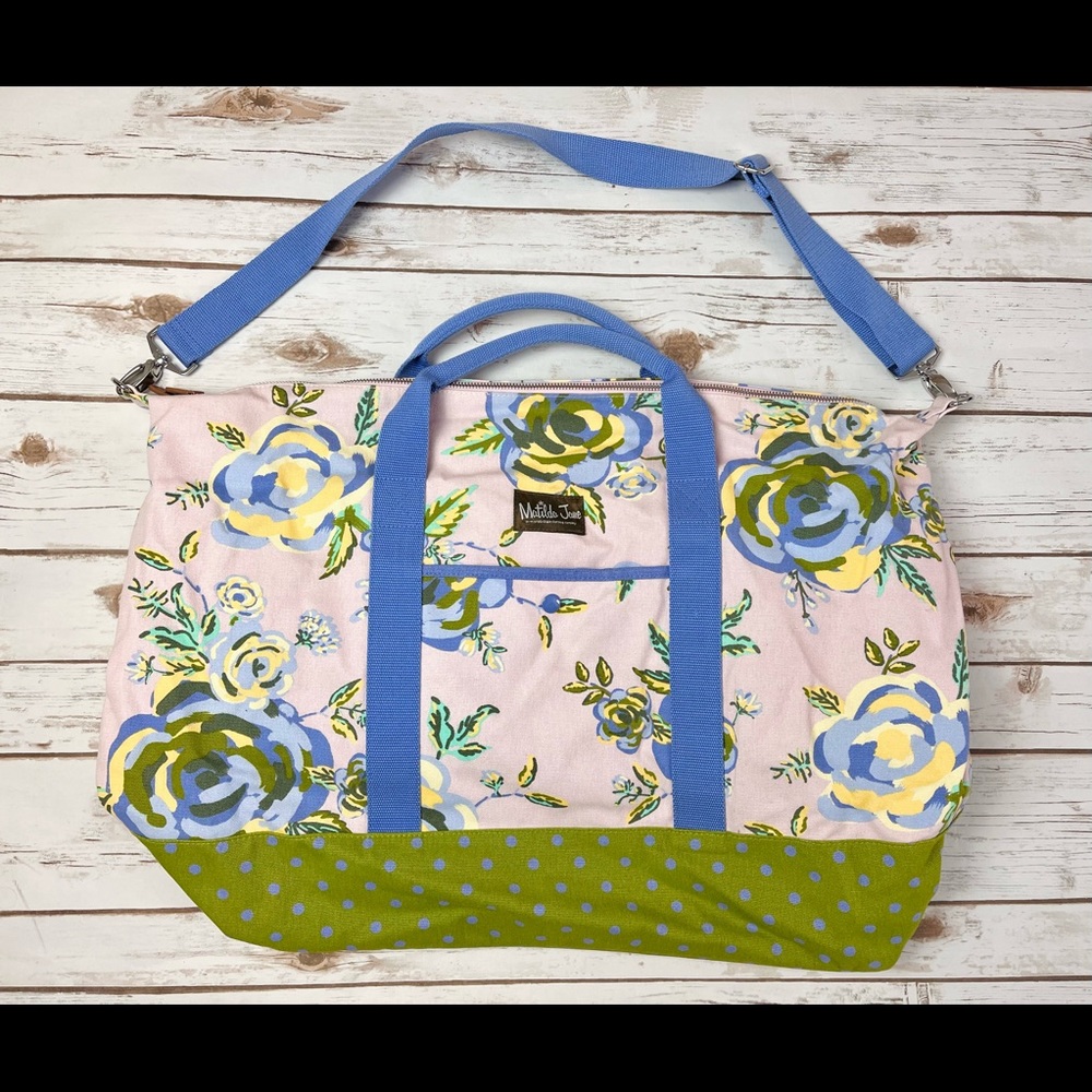 Matilda Jane Adventure Begins Up & Away Floral Overnight Bag EUC